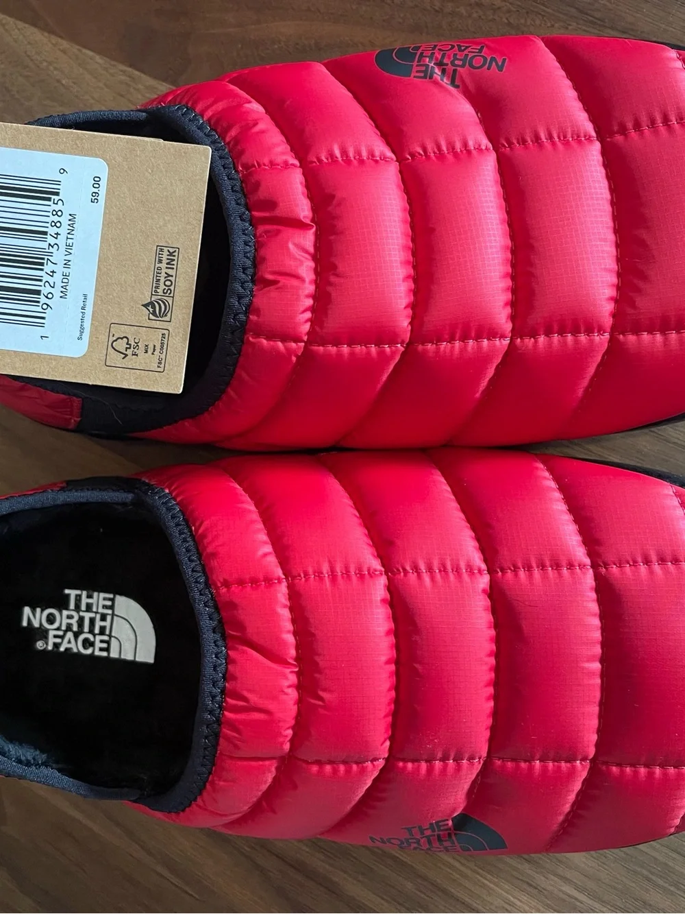 The North Face Men’s Red ThermoBall Traction Mule Slippers
